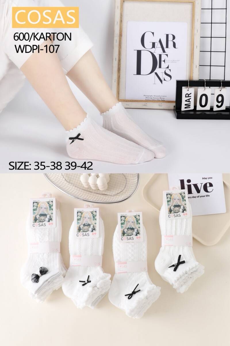 Skarpety damskie Roz 35-42, Mix kolor Paczka 40 szt